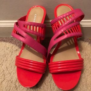 Pink Gianni Bini wedges